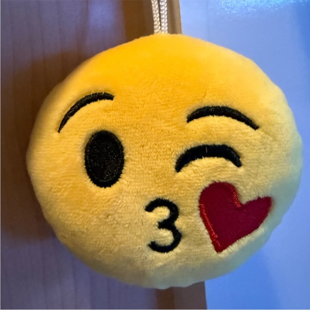 Yellow Emoji Plush Keychain